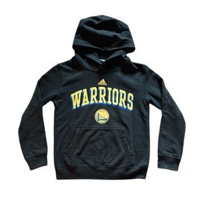 ADIDAS Kids Black GSW Golden State Warriors Hoodie, size S